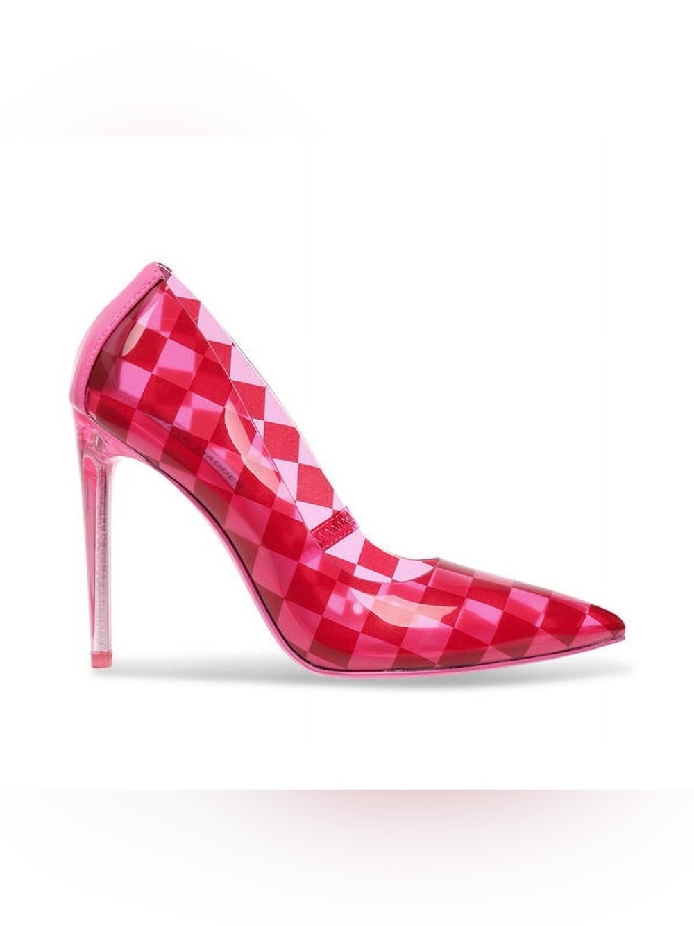 Steve Madden Women’s Atlanta Hot Pink Checker High Heel Pump - Fit like a 7!